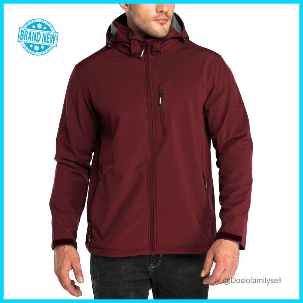 Lightweight Softshell Jacket Fleece Lined Hooded … - image 1